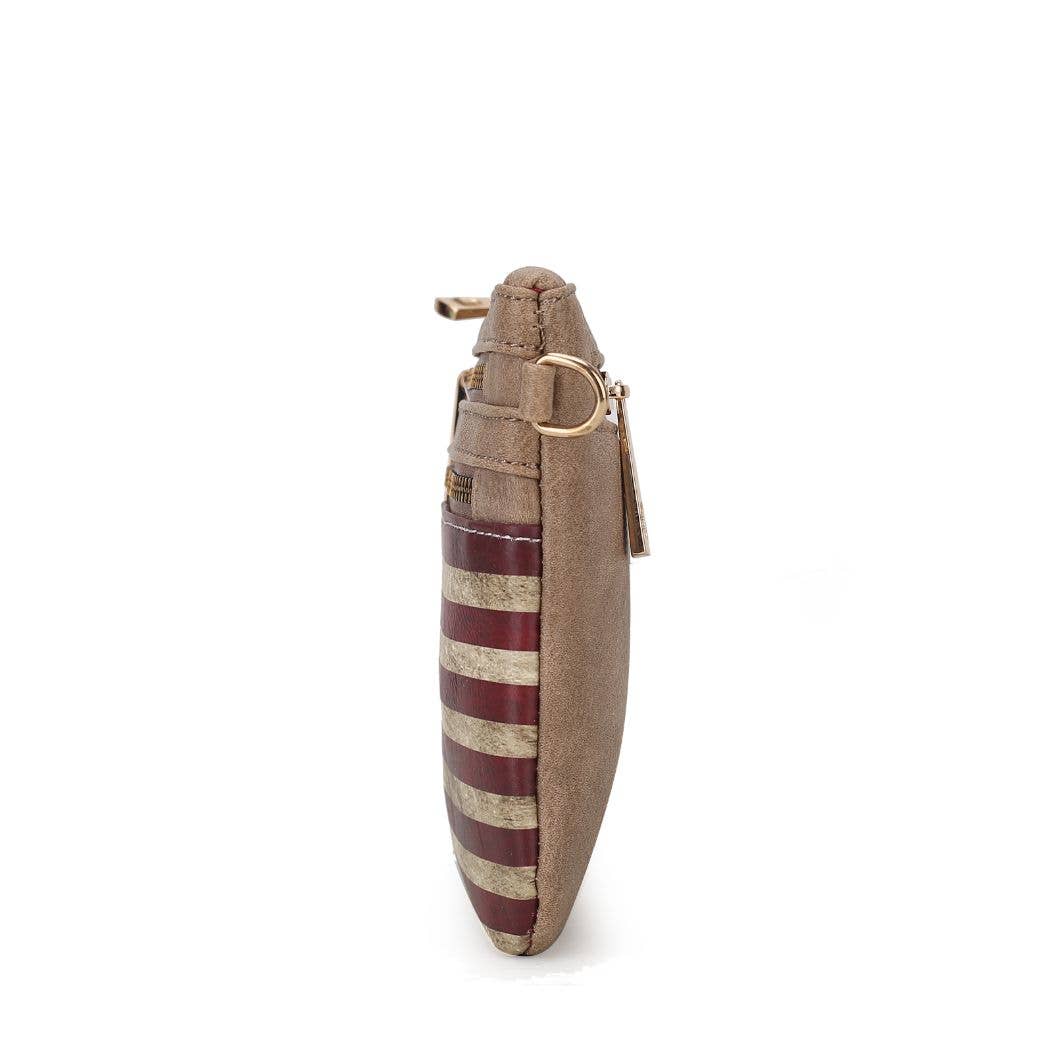 Alisson FLAG Wristlet Handbag Vegan Leather Women by Mia K