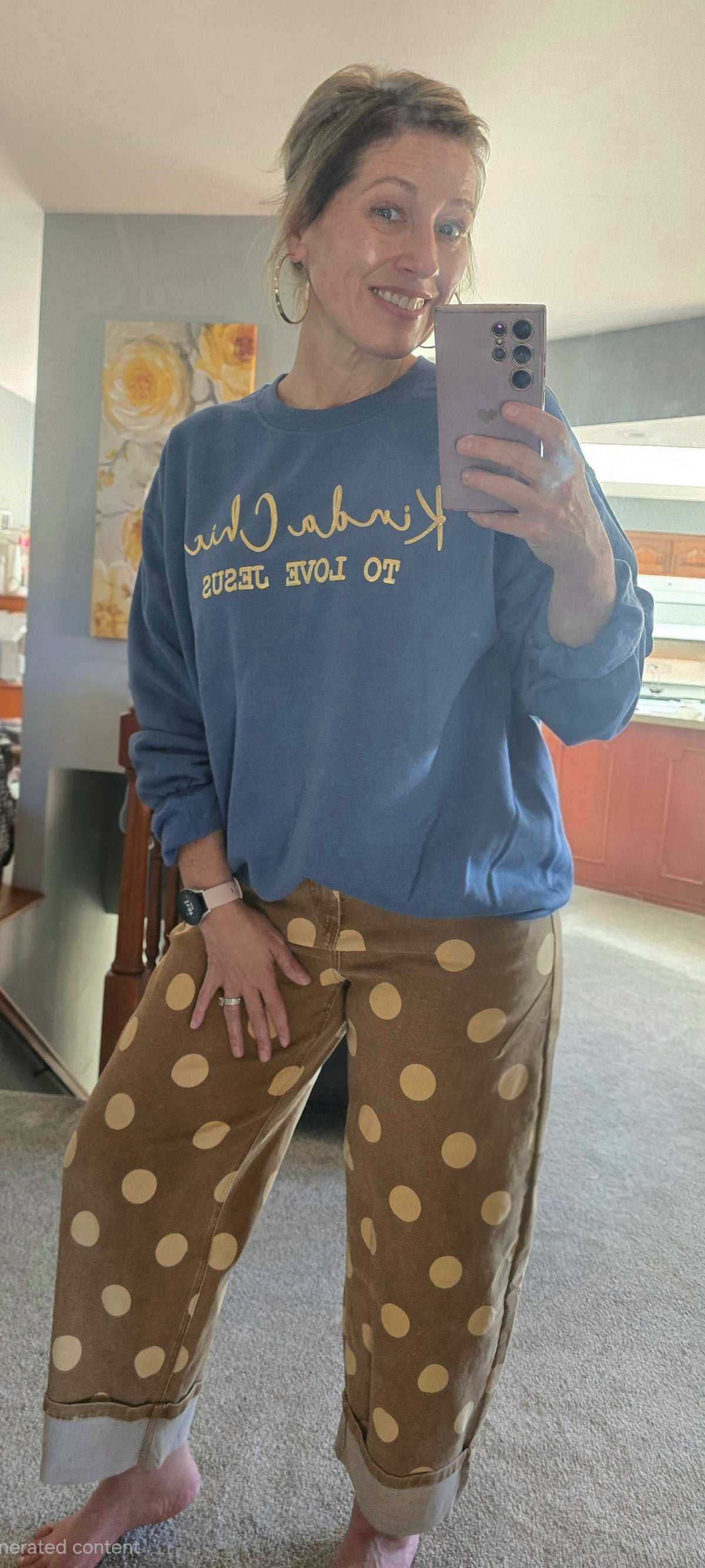 Spot On Polka Dot Denim Pants
