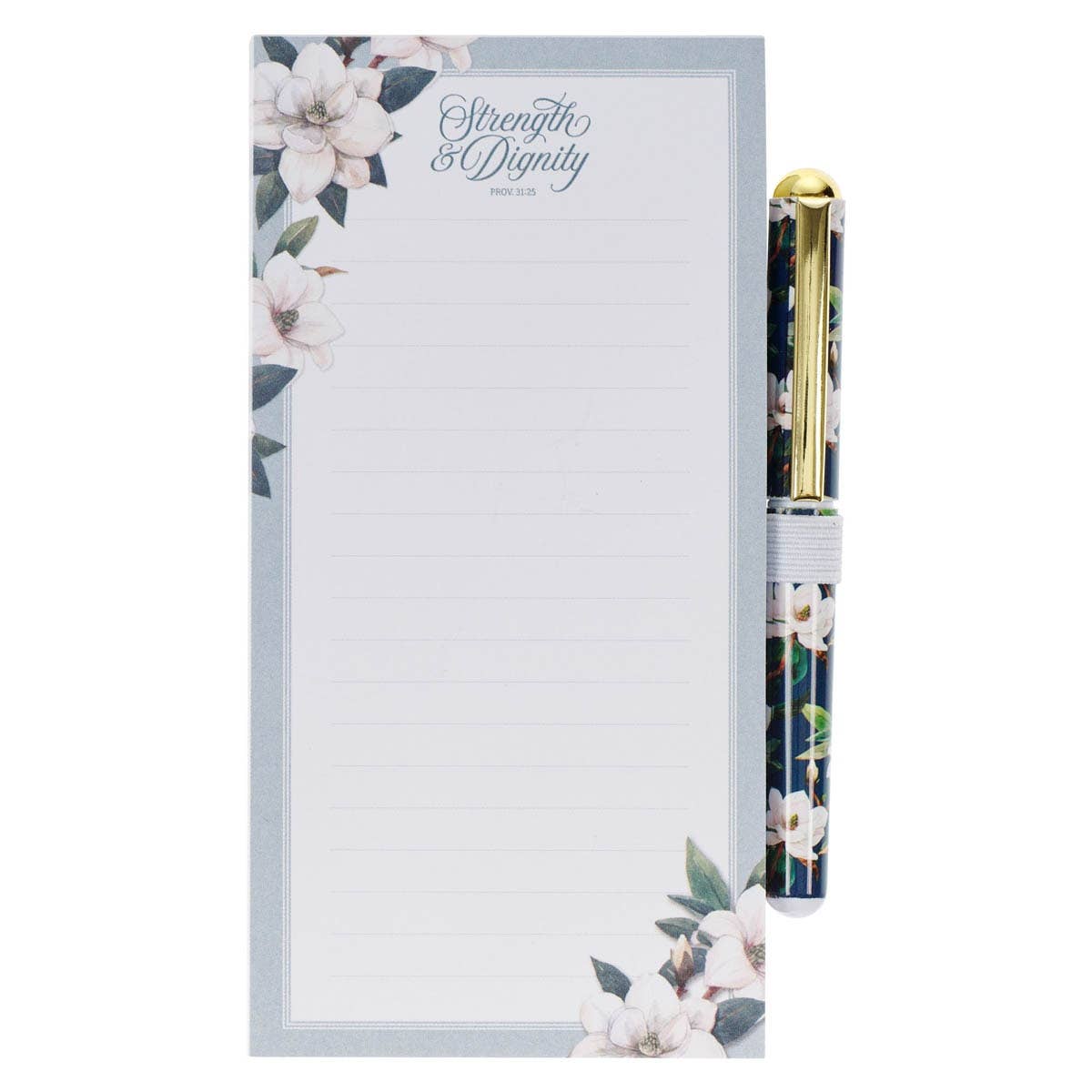 Magnetic Notepad w/pen Strength & Dignity Prov. 31:25