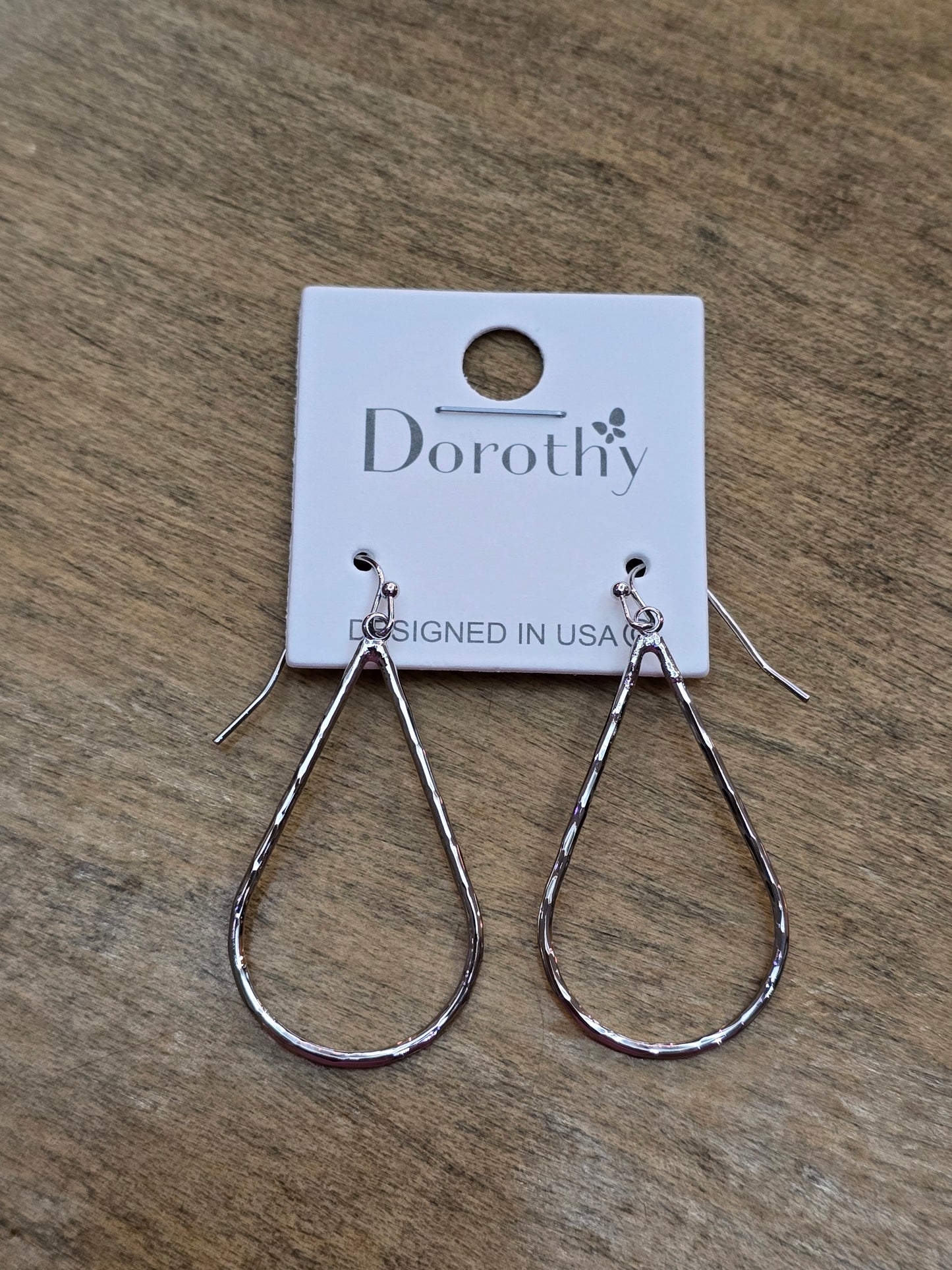 Dorothy Silver Med Teardrop Earrings