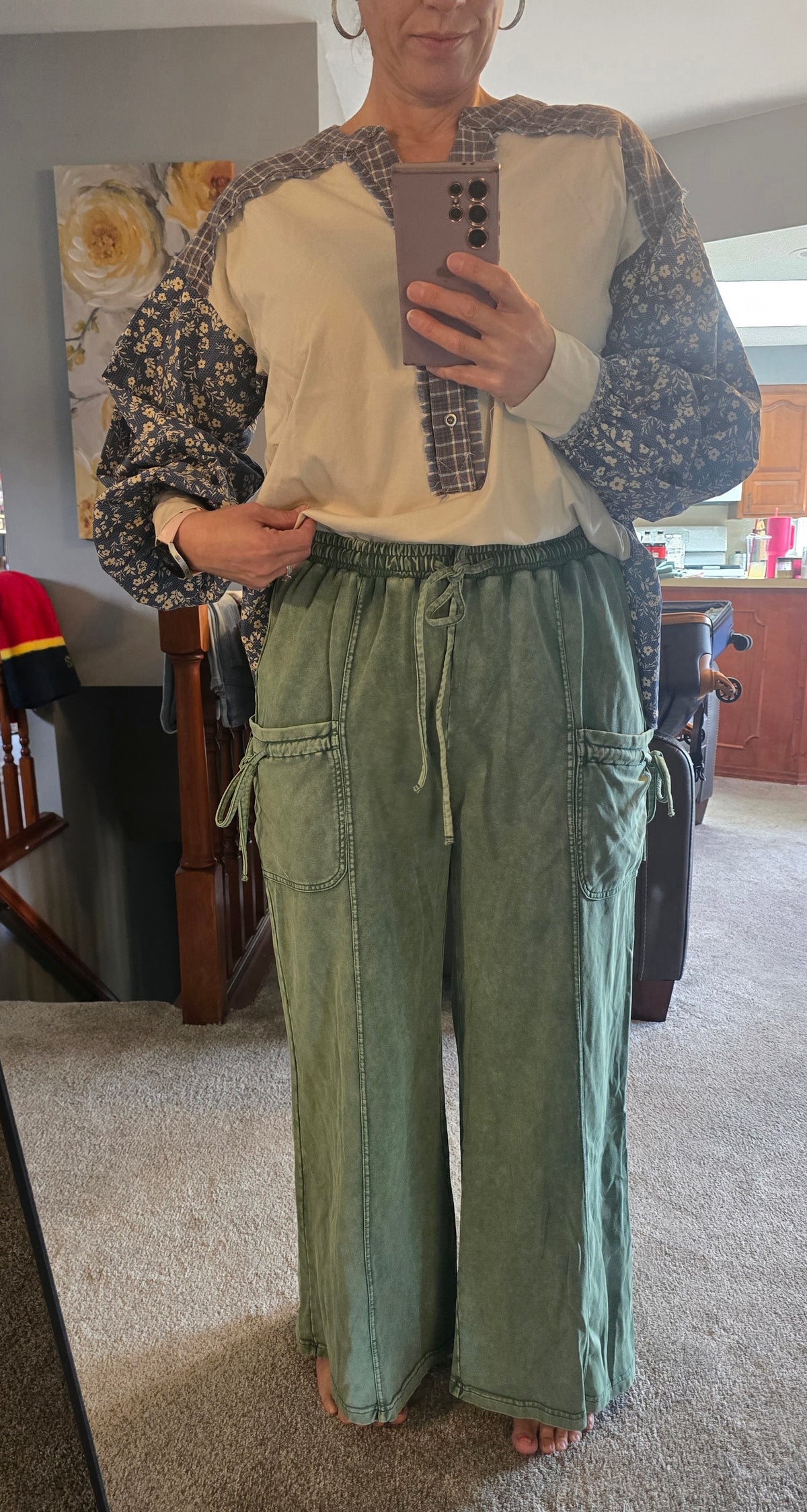 Free Spirit Mineral Wash Cargo Pants