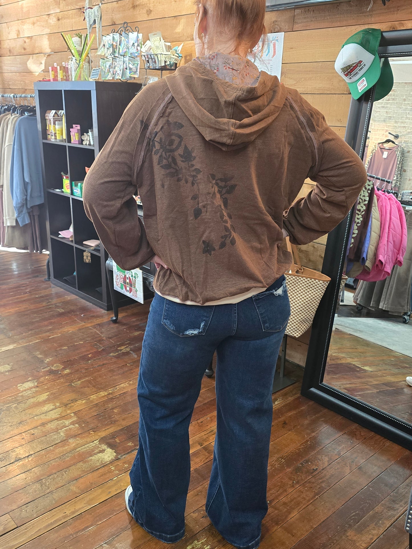 Chocolate Cargo Front Pocket Jacket