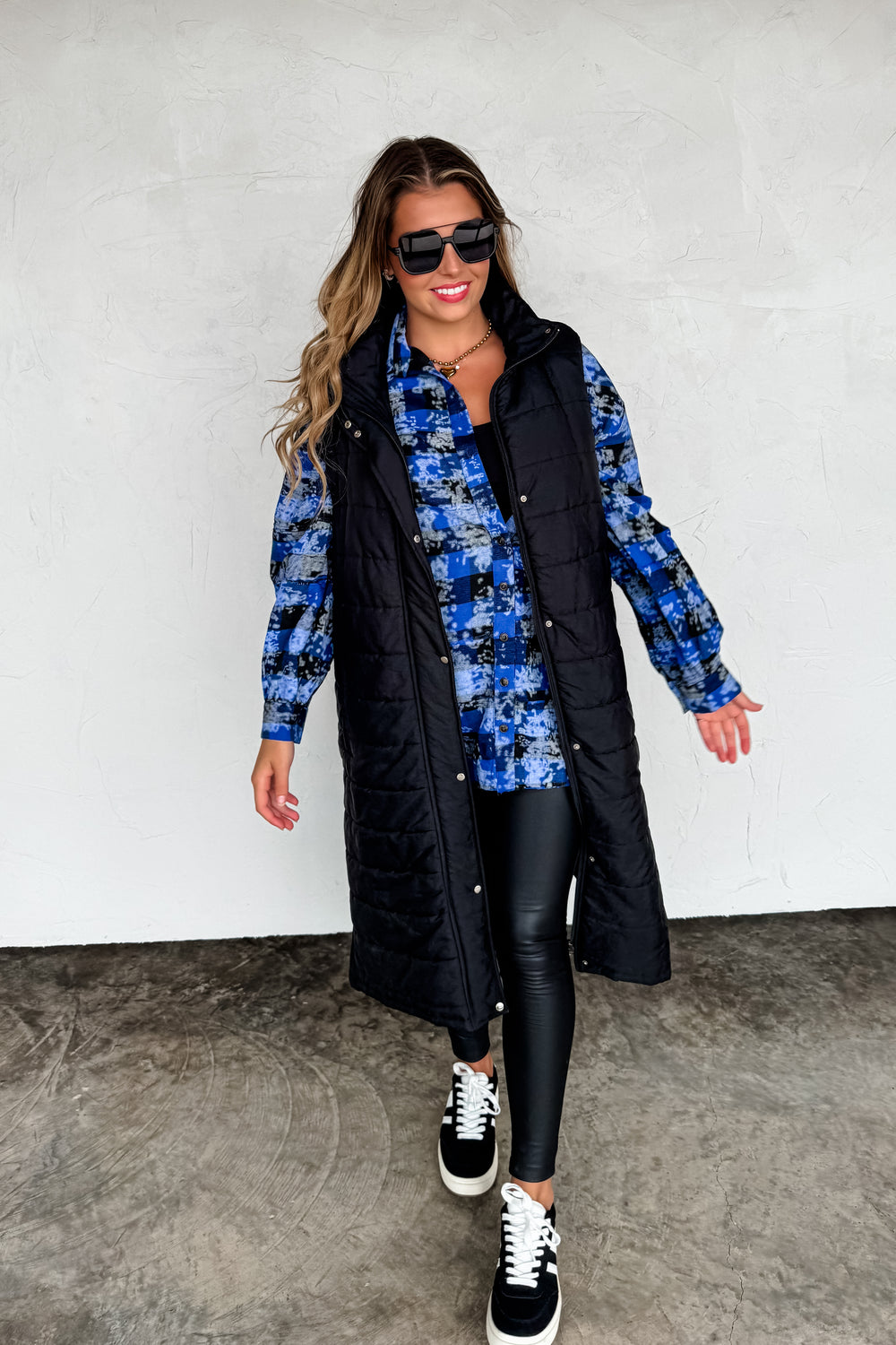 Juniper Plaid Bleached Top