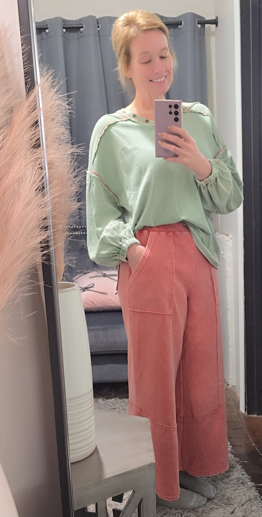 Juniper Breeze LS Washed Knit Top