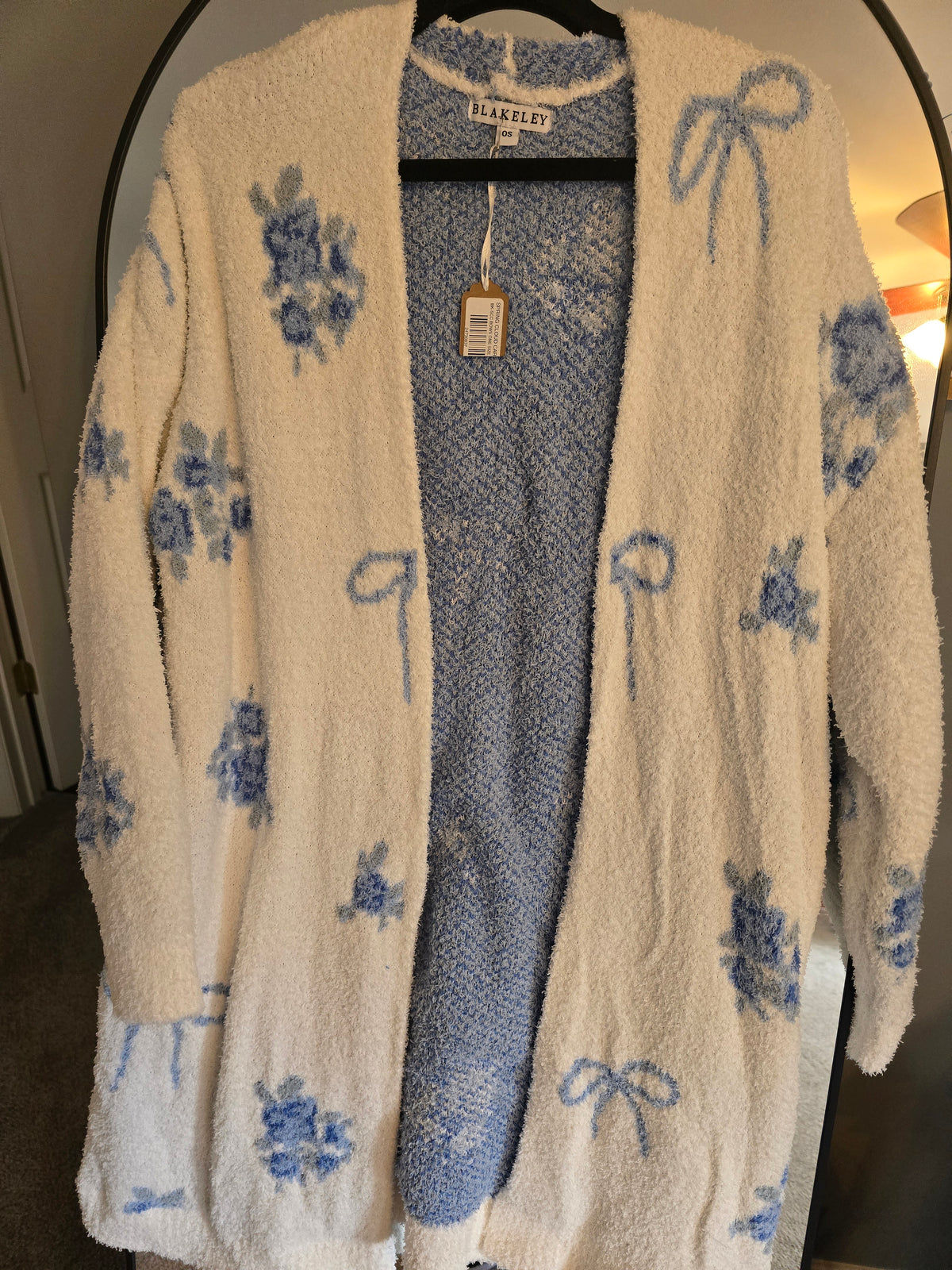 Blue Bows and Bloom Cloud Cardigan