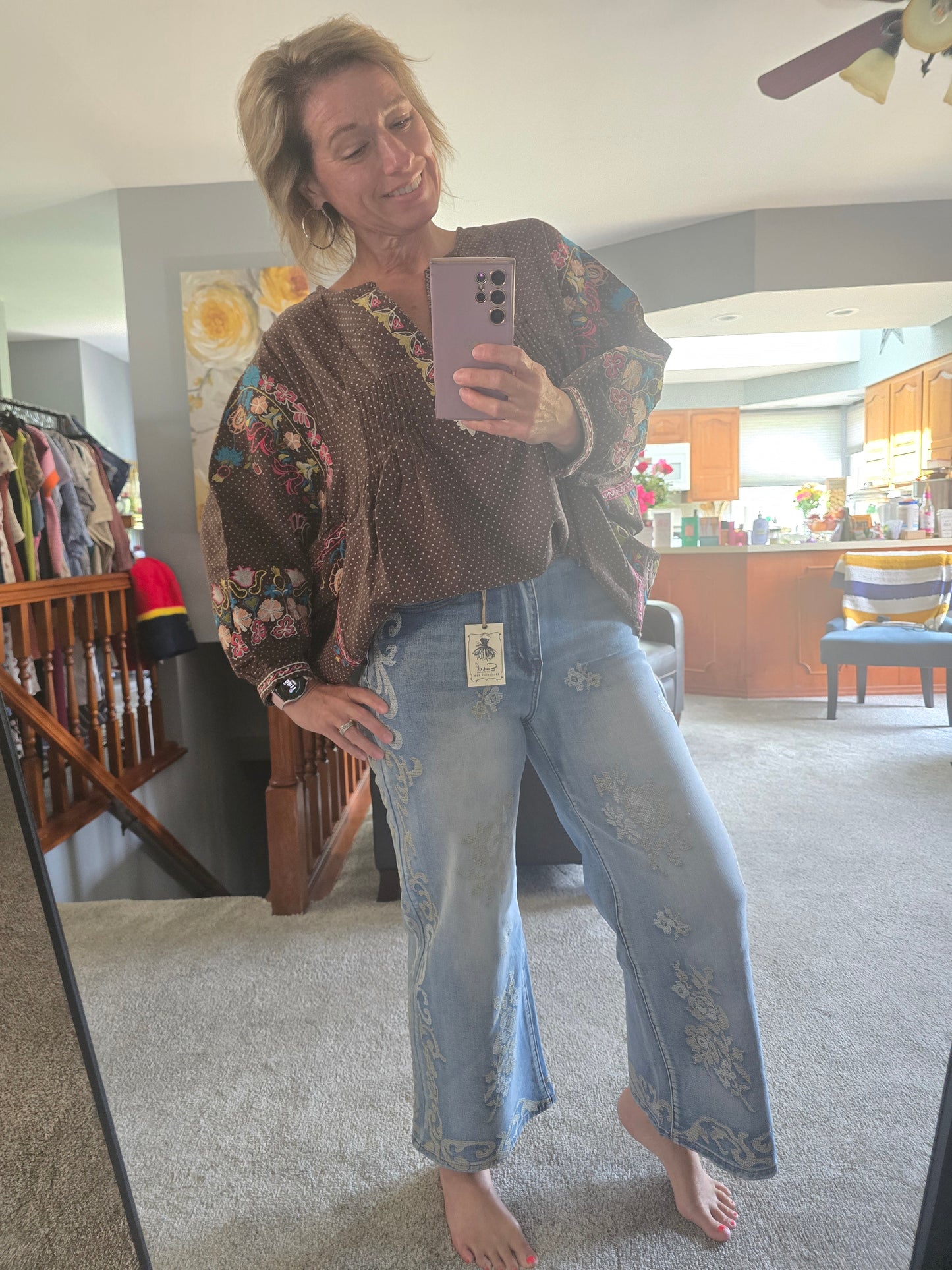 Fall Embroidered Top