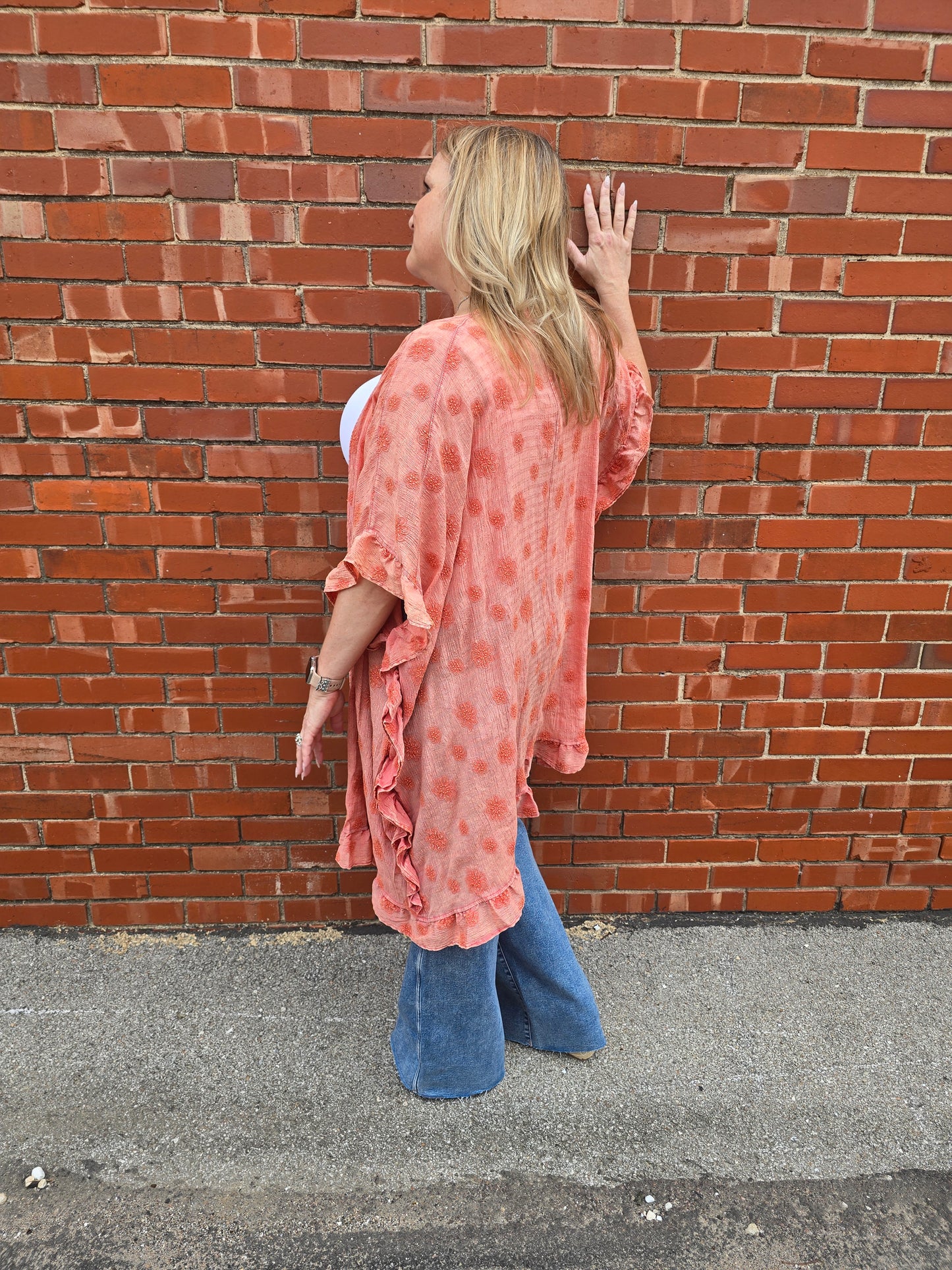 Josie Embroidered Gauze Mineral Wash Duster