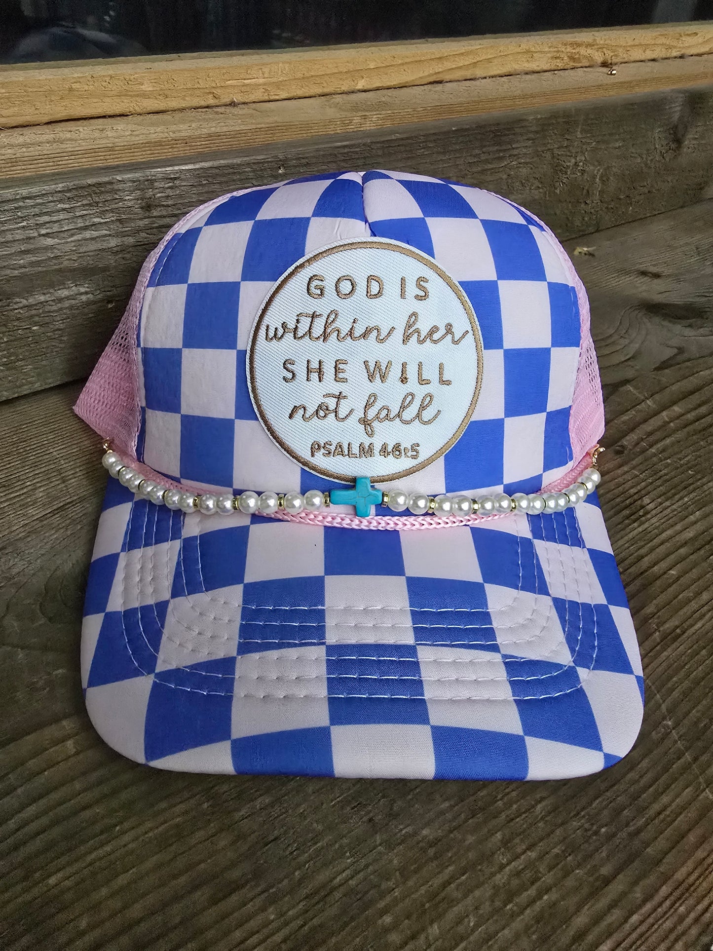 Psalms 46:5 Checkered Hat