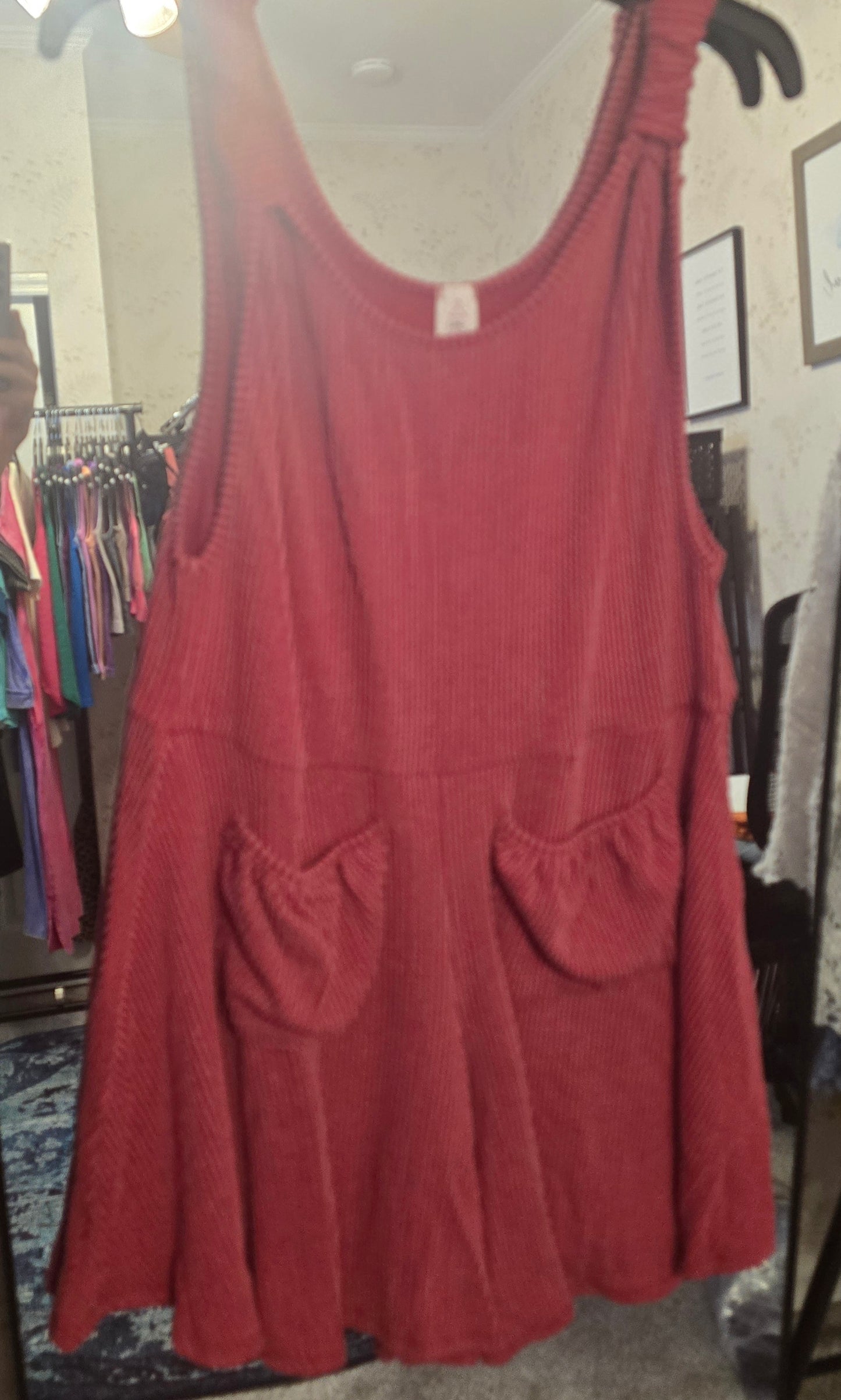 Burgundy Overall Short Romper
