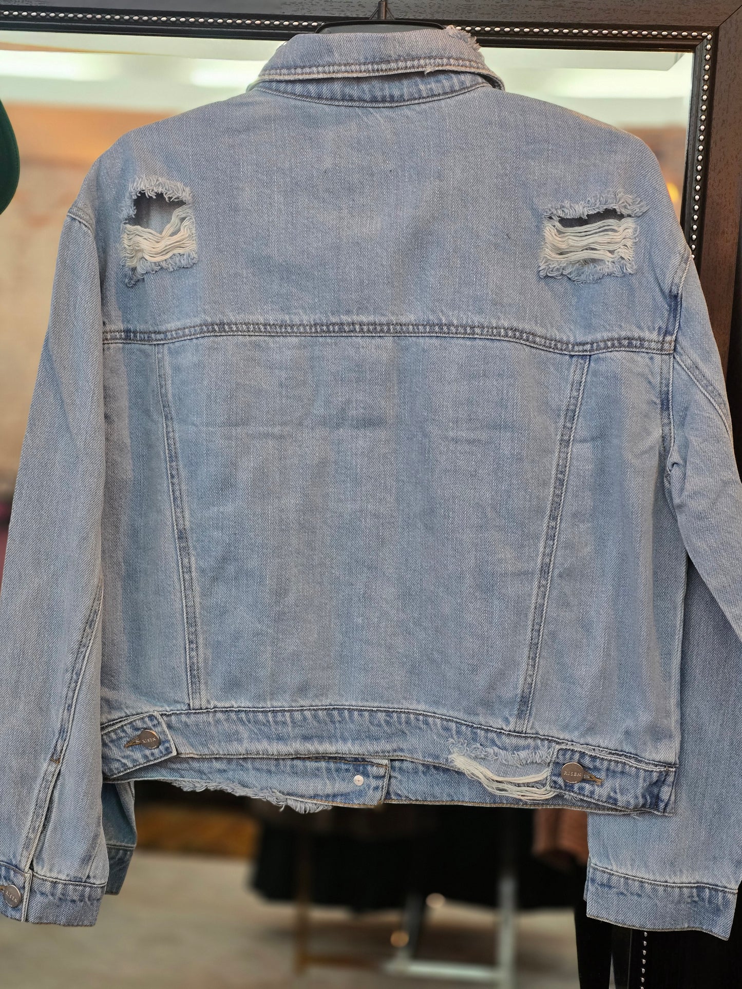 Edgy Vibes Distressed Oversized Jacket