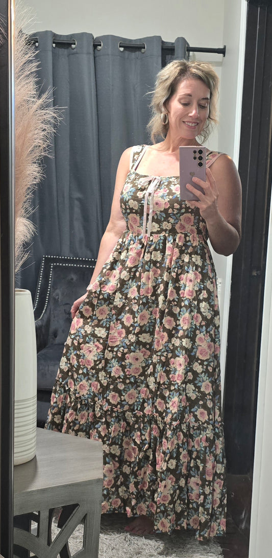Florence Mocha Midi Dress
