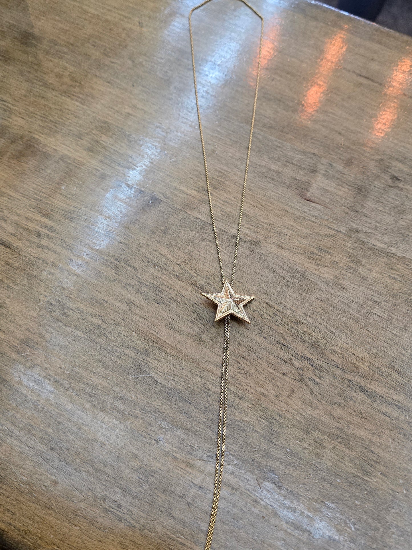 Golden Star Necktie Necklace