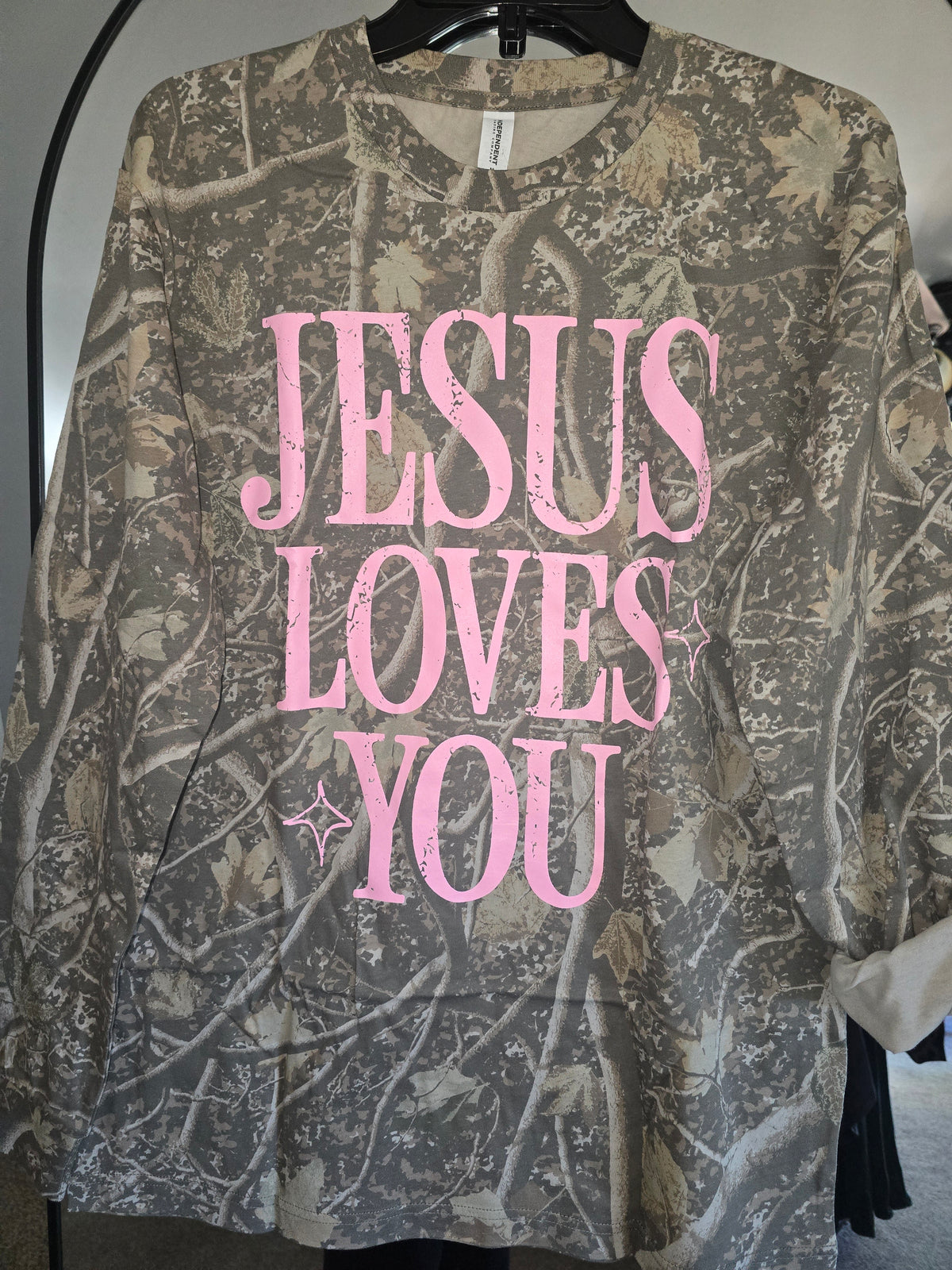Camo Jesus Loves You LS Tee
