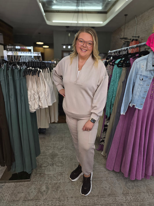 Myra Scuba Luxe V-Neck Jacket