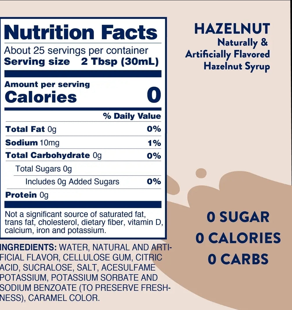Sugar Free Hazelnut Syrup