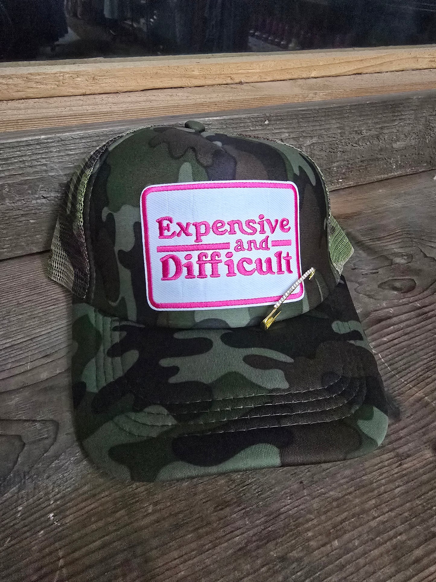Expensive and Difficult Camo Hat
