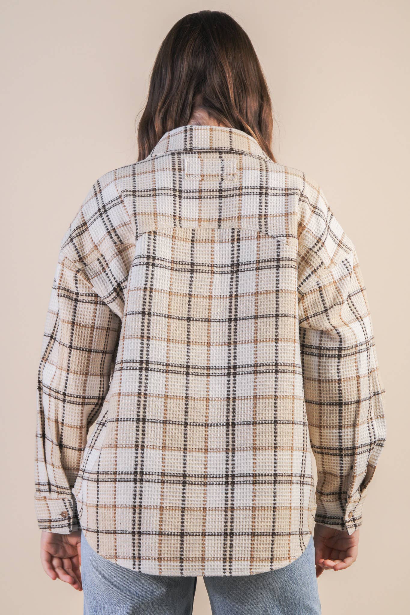 Jenna Oversized Checkered Casual Flannel Shacket