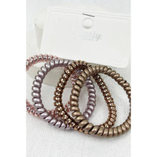 Load image into Gallery viewer, 4-Pcs Multicolor Spiral Hair Ties
