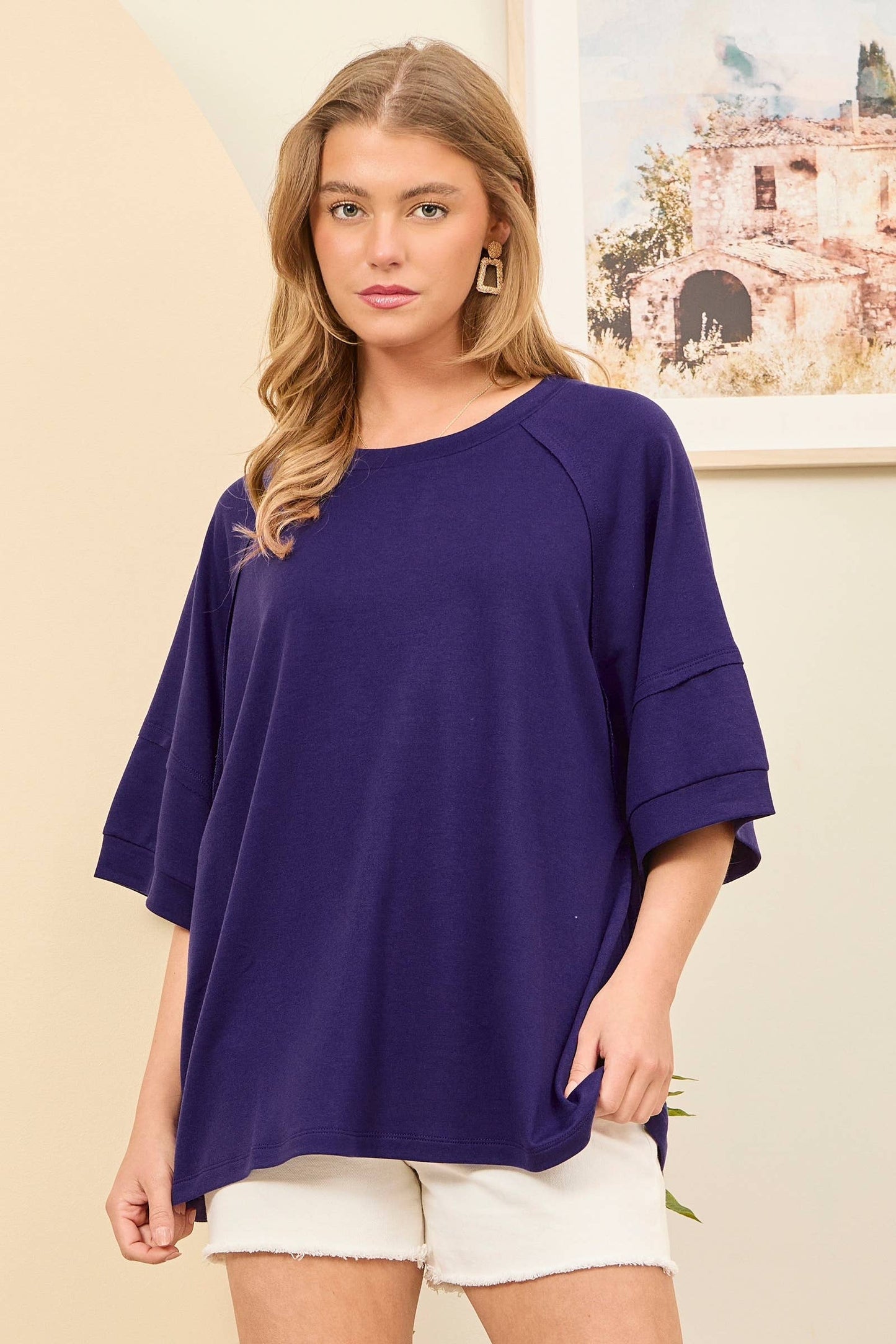 Karilyn Oversized Relaxed Fit Terry Top