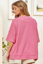 Load image into Gallery viewer, Racquel Half Sleeve Relaxed Pocket Blouse
