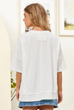 Load image into Gallery viewer, Racquel Half Sleeve Relaxed Pocket Blouse
