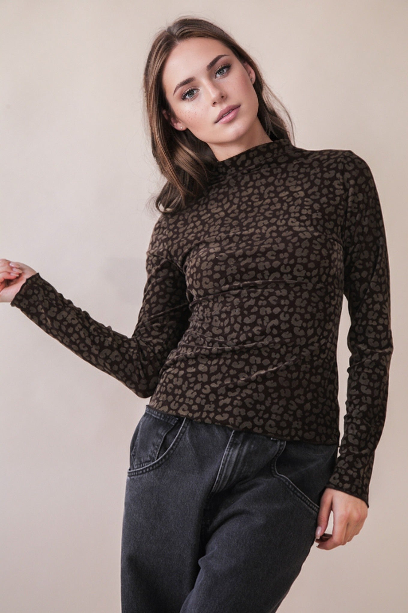 Bianca LS Leopard Top