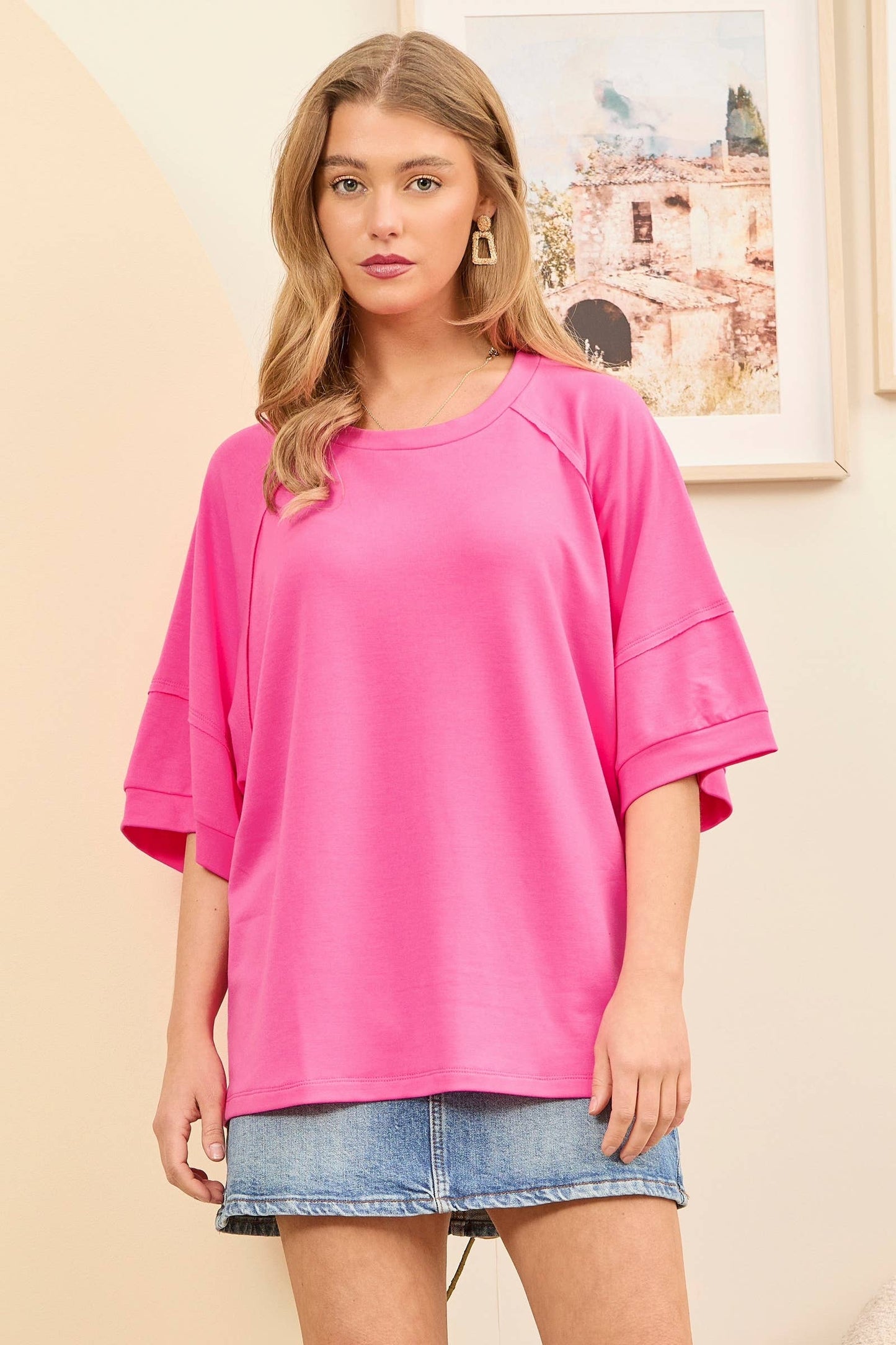 Karilyn Oversized Relaxed Fit Terry Top