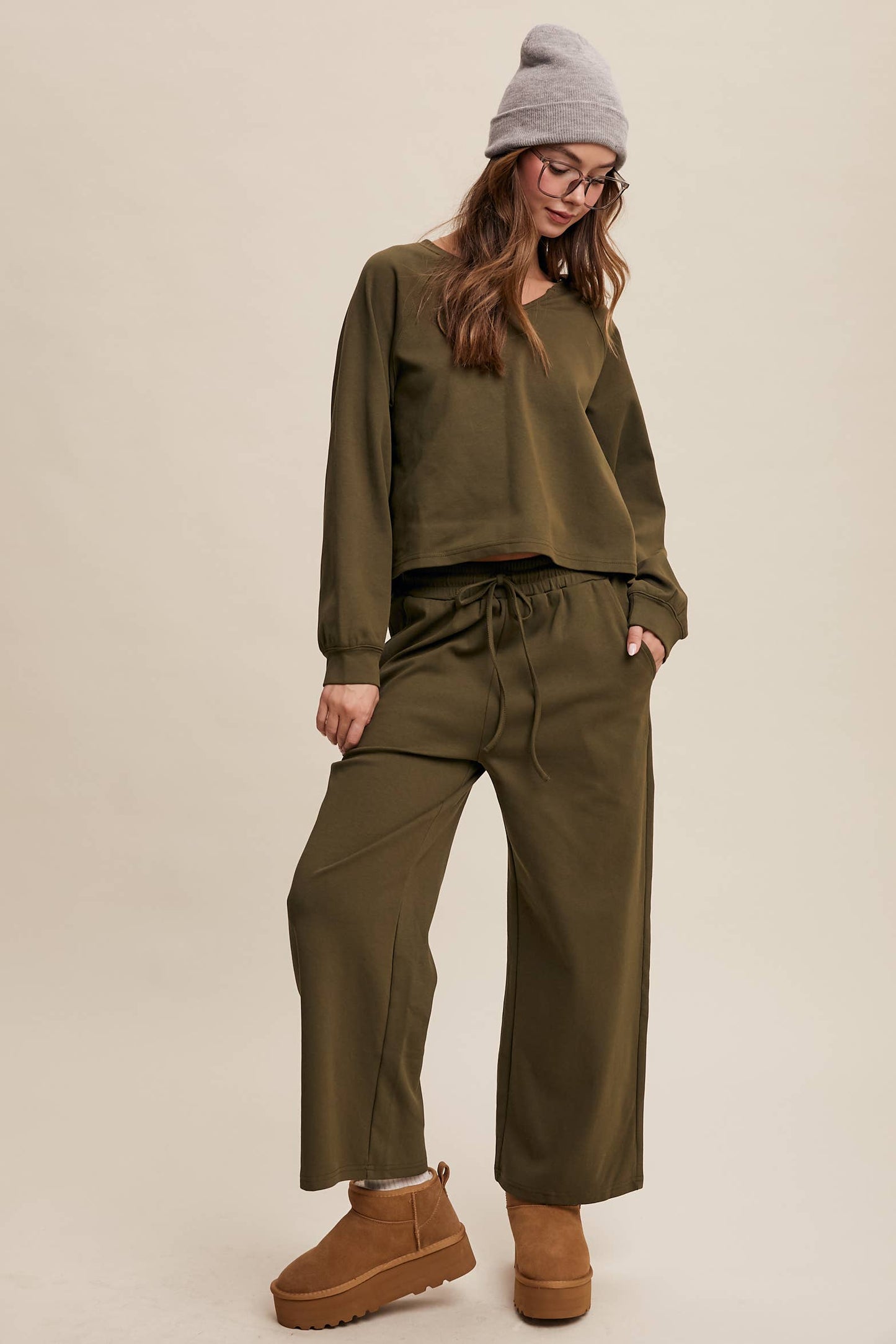 Relaxed V-Neck Lounge Set