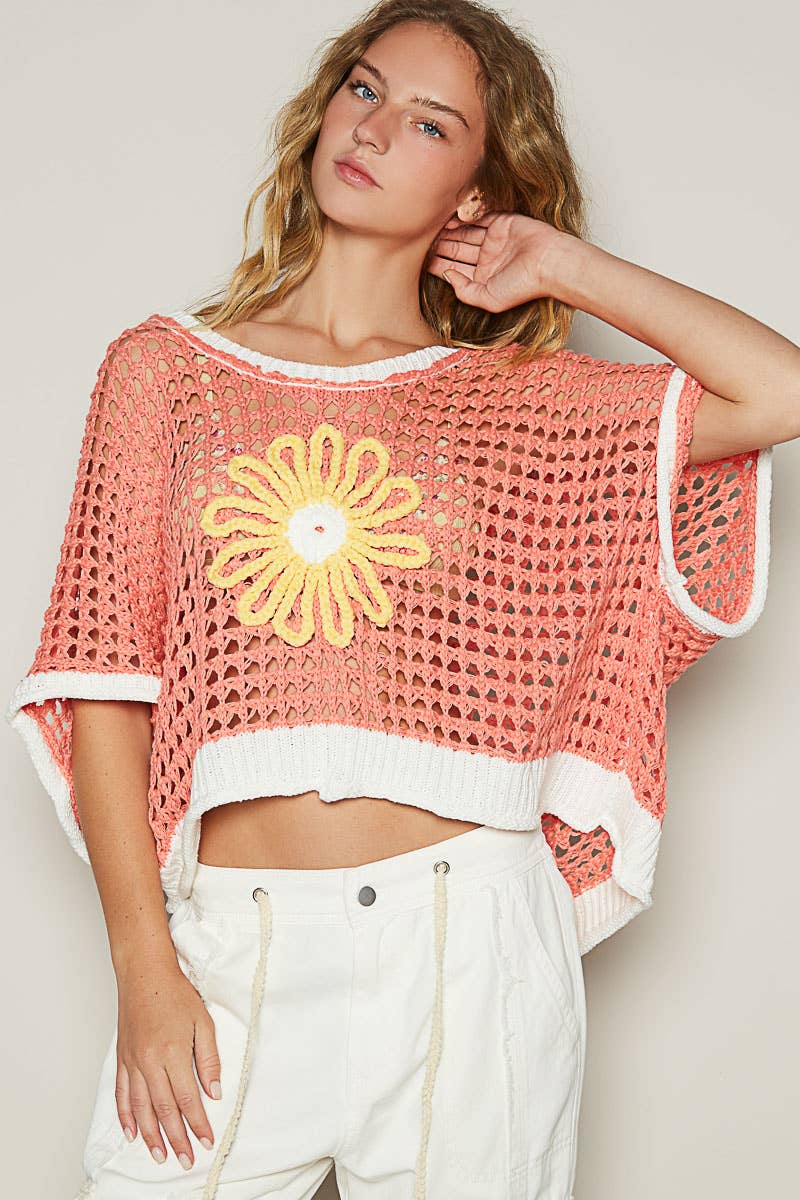 Sunnyside Sleeveless Floral Sweater