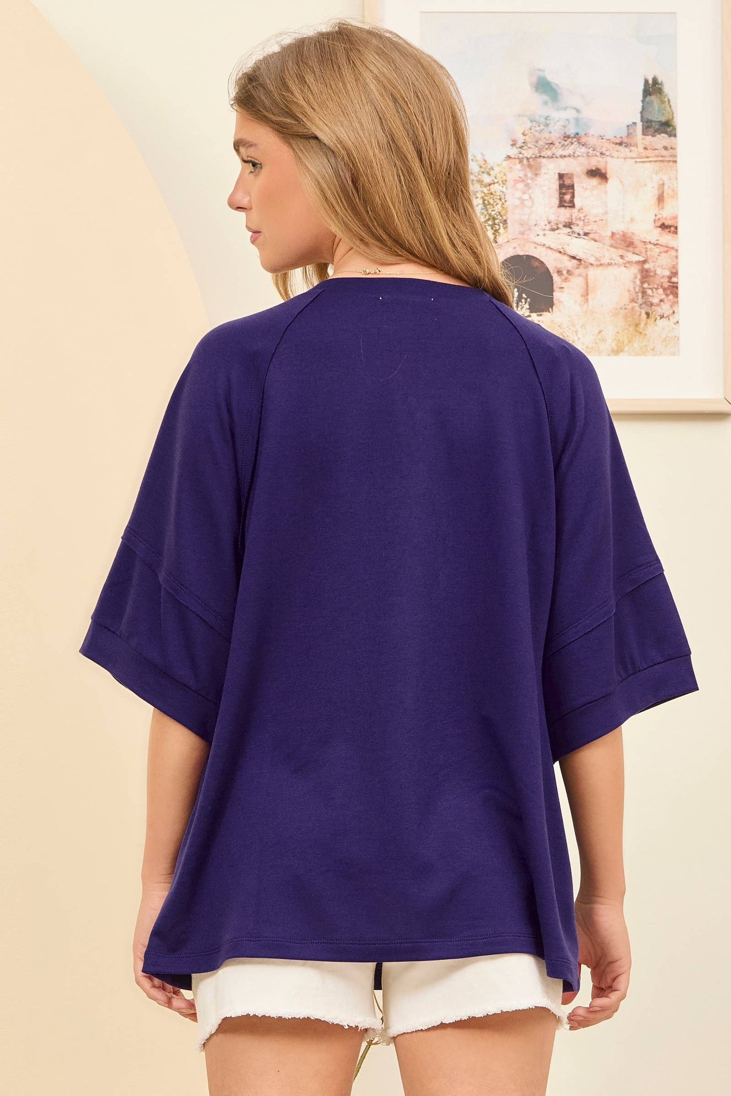 Karilyn Oversized Relaxed Fit Terry Top