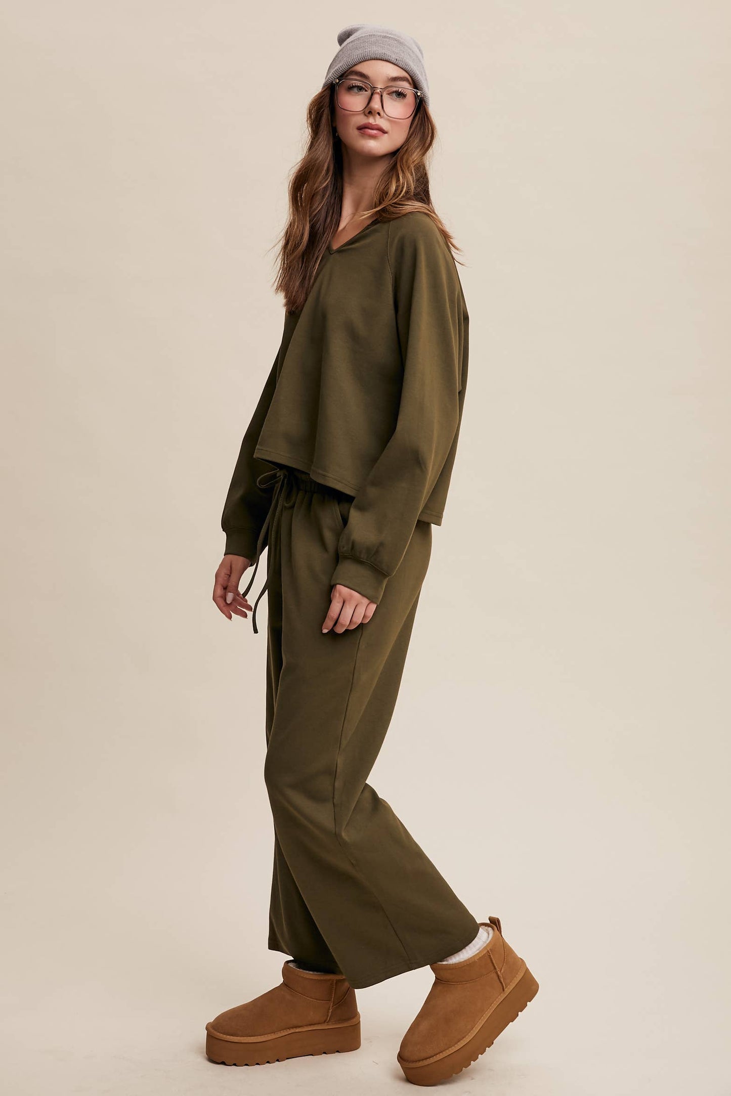 Relaxed V-Neck Lounge Set