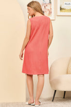 Load image into Gallery viewer, Sherie Curvy Ribbed V Neckline Dress
