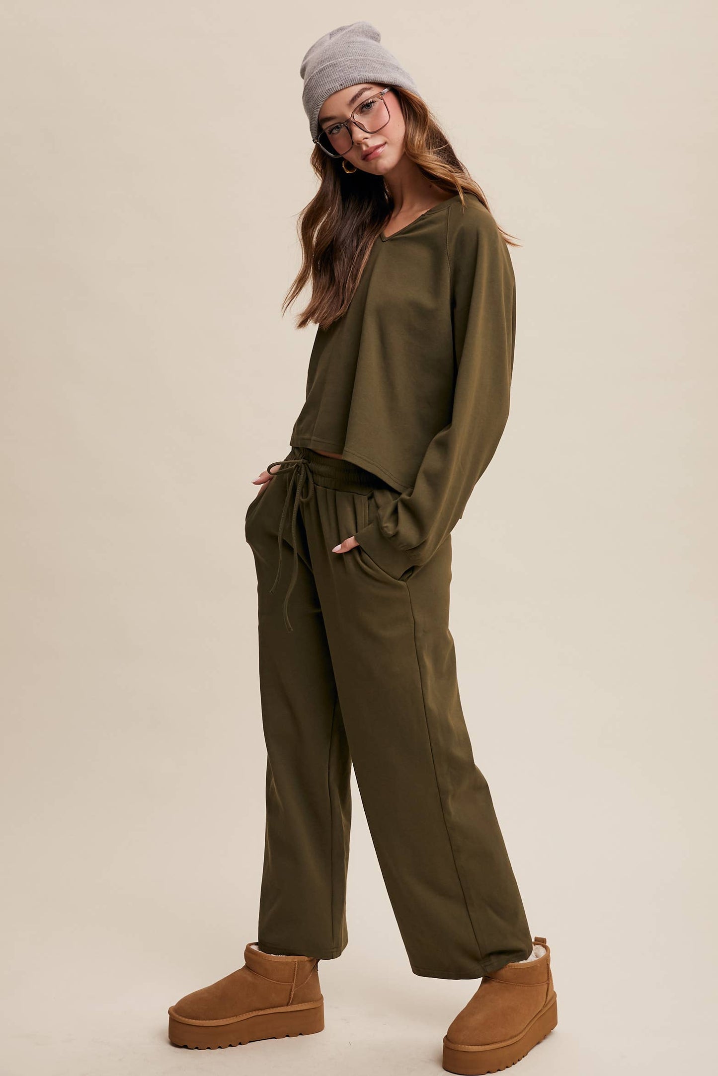 Relaxed V-Neck Lounge Set