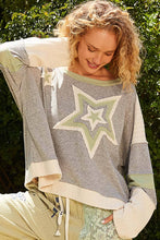 Load image into Gallery viewer, Star Patch Long Sleeve Cropped Knit Top
