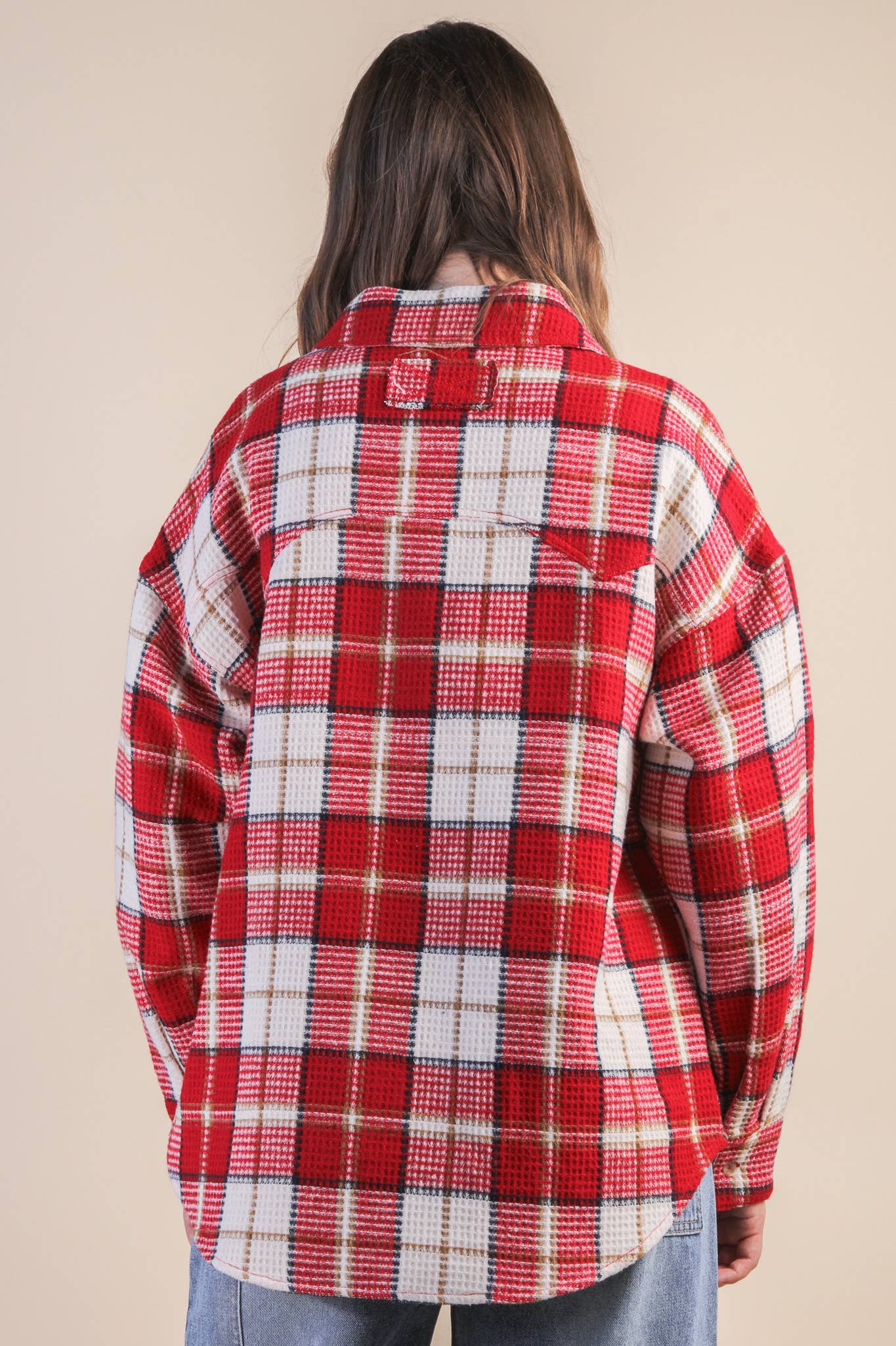 Jenna Oversized Checkered Casual Flannel Shacket