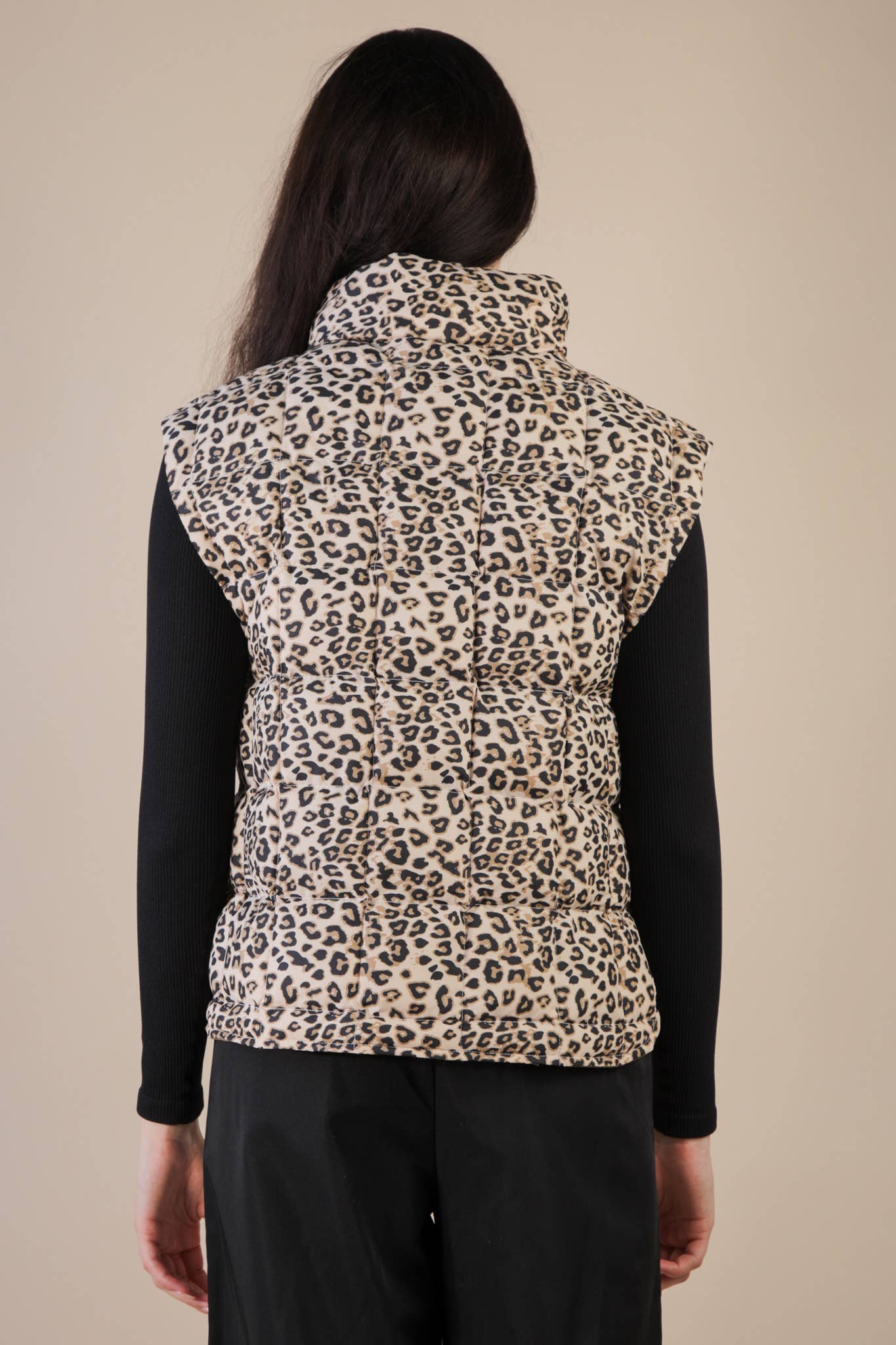 Leopard Puffer Padded Warm Vest