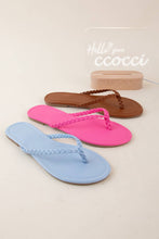 Load image into Gallery viewer, BELLEN BRAIDED THONG STRAP FLIP FLOP SANDALS
