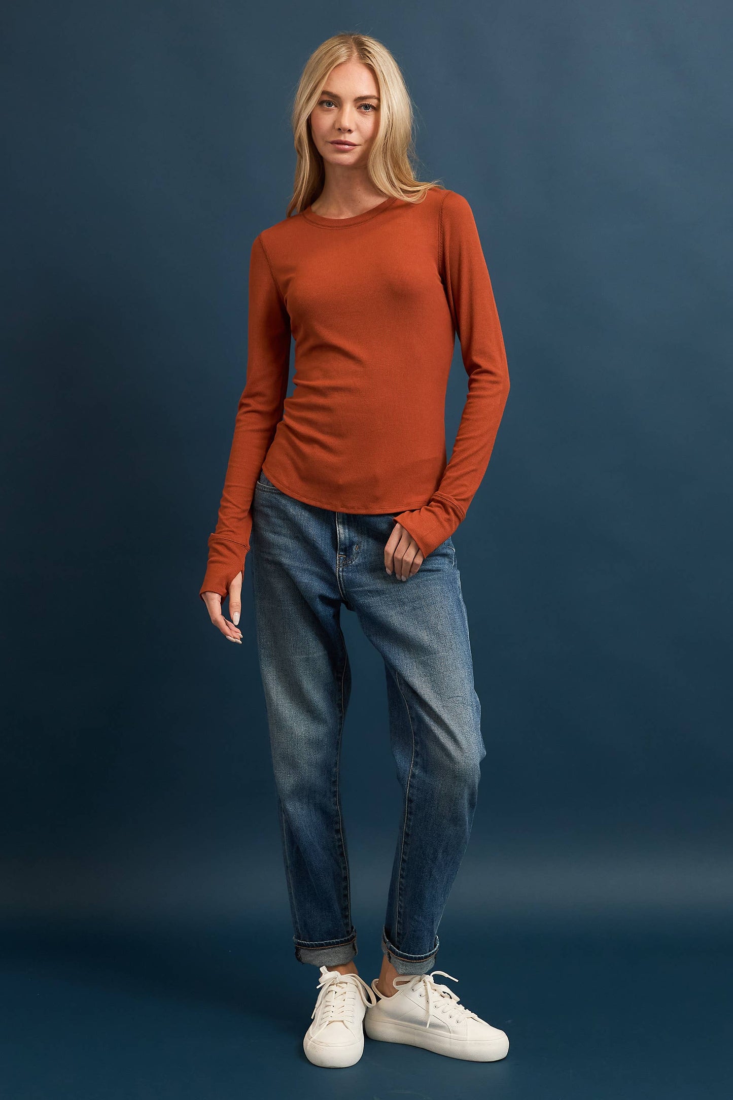 Ava Thumbhole Ribbed Top