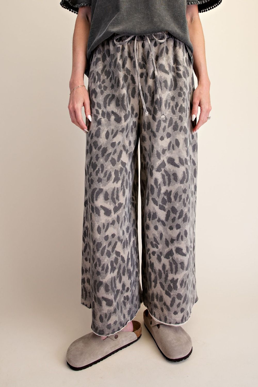 Wild About Comfort Leopard Wide Leg Pants