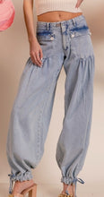 Load image into Gallery viewer, Carlyn Wide Leg Denim Pants with Tie
