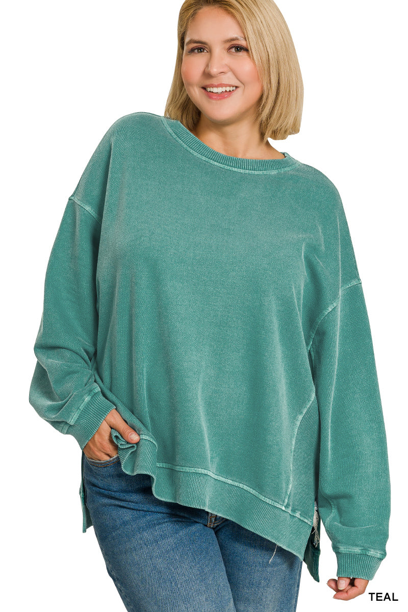 Talina Teal Cozy Pullover