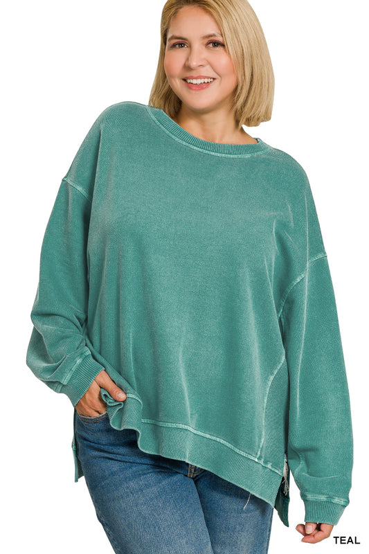 Talina Teal Cozy Pullover