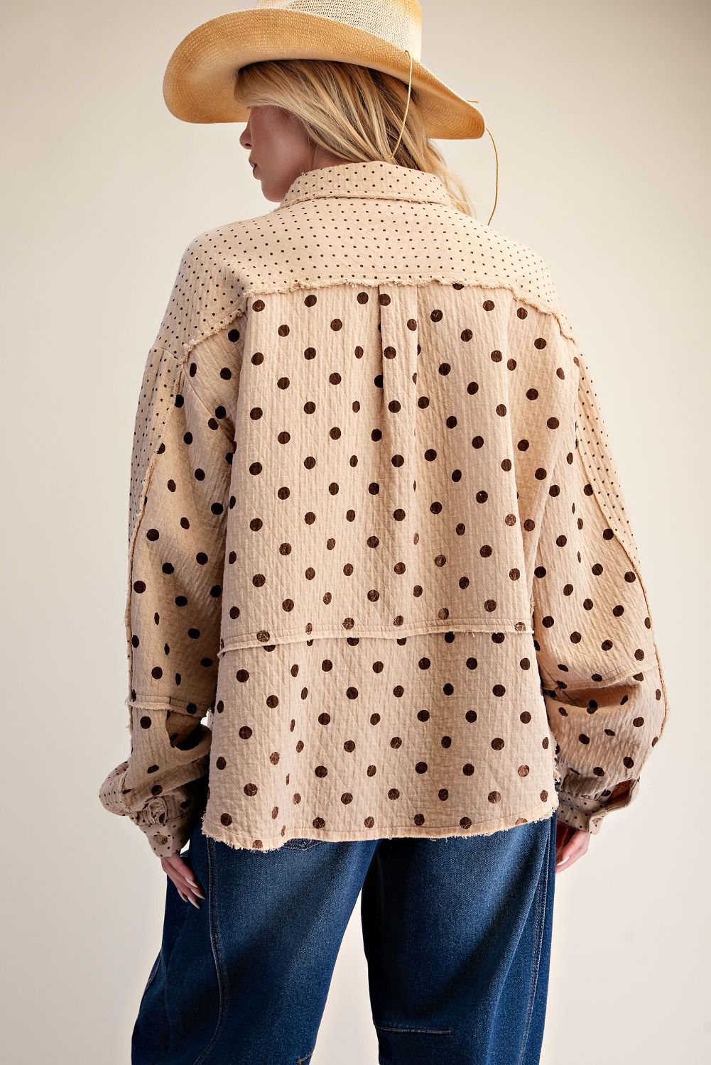 Dotty About You Gauze Button Down