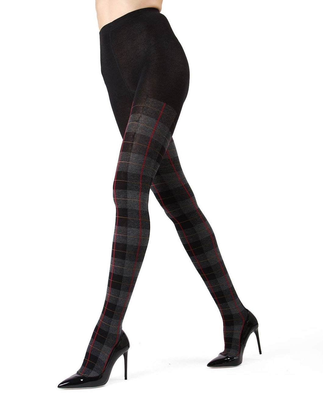 MeMoi Glasgow Plaid Sweater Tights