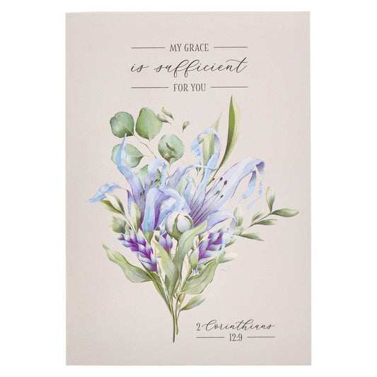 Notepad Floral My Grace is Sufficient 2 Cor. 12:9