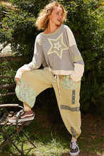 Load image into Gallery viewer, Star Patch Long Sleeve Cropped Knit Top
