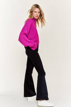 Load image into Gallery viewer, Mock neck wide sleeves top - Fuchsia
