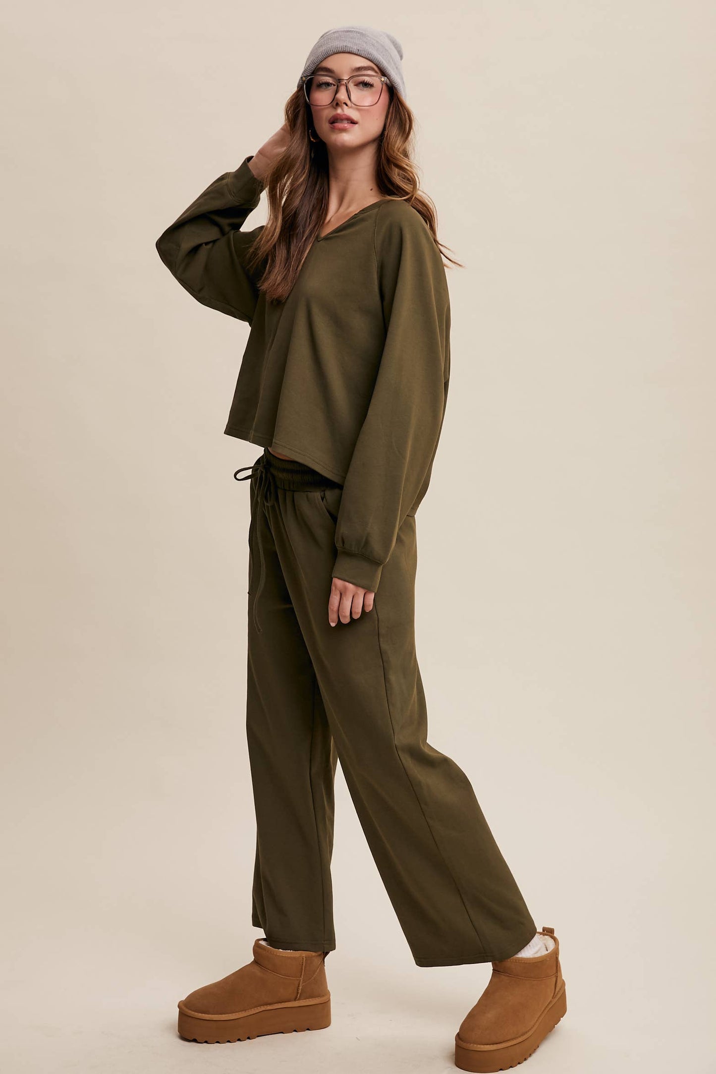 Relaxed V-Neck Lounge Set