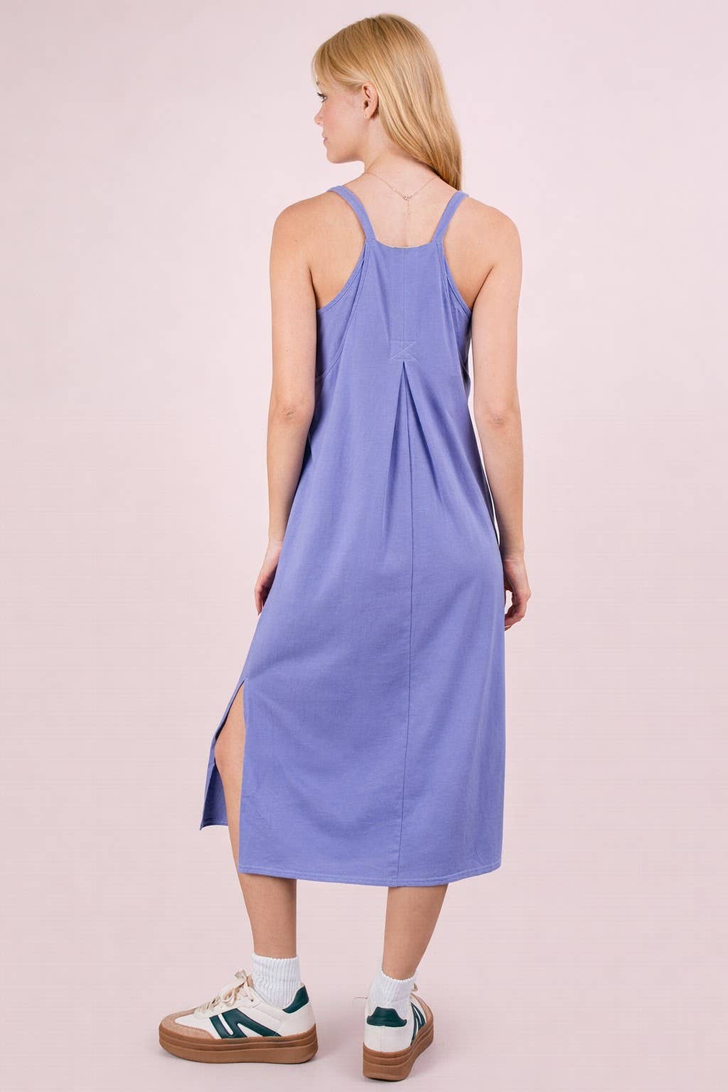 Bluesy Sleeveless Casual Comfy Midi Dress