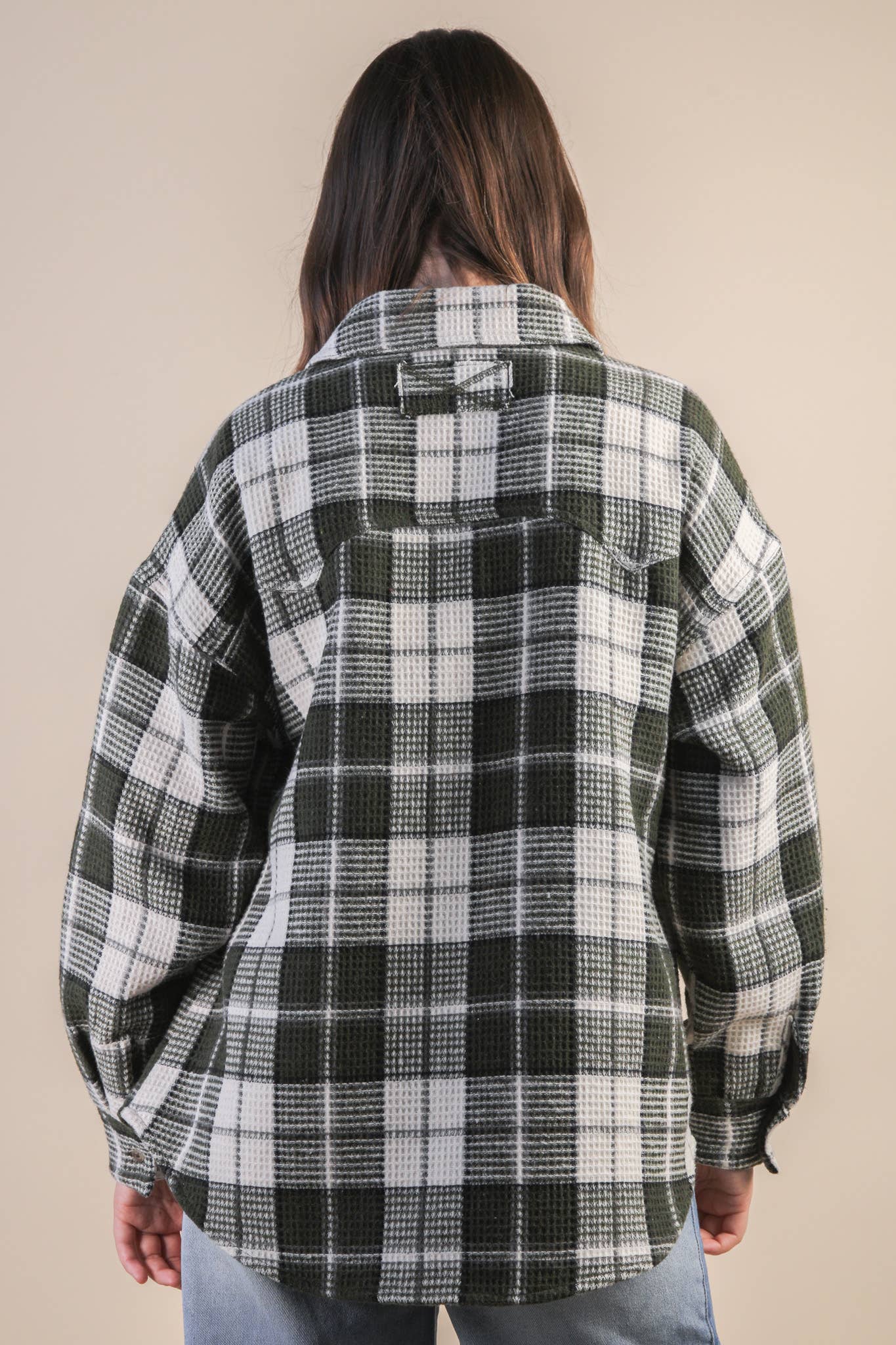 Jenna Oversized Checkered Casual Flannel Shacket